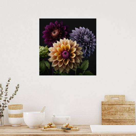 Poster Dahlia Blume (Küche)