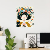 Poster "Das kleine Mädchen mit dem Bubble Tea" (Heimbüro)