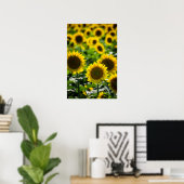 Poster Das Sonnenblumenfeld (Heimbüro)
