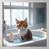 Poster Das ultimative Bathwannerlebnis der Katze (Vorne)