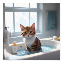 Poster Das ultimative Bathwannerlebnis der Katze