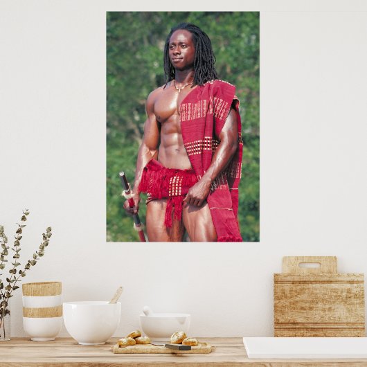 Poster, David Adomah als "The Afrikan" Poster (Küche)