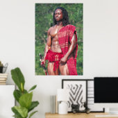 Poster, David Adomah als "The Afrikan" Poster (Heimbüro)
