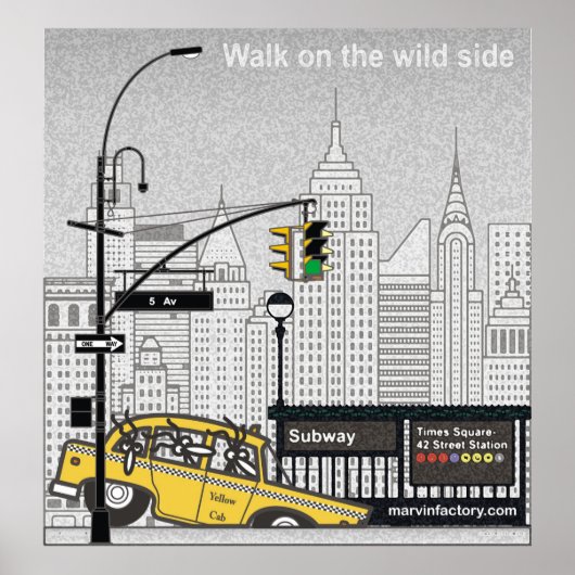 Póster de gran formato de Marvin en Nueva York. Poster (Vorne)