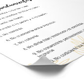 Póster de los 10 mandamientos de la ley de Dios Poster (Ecke)