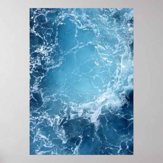 Poster "Deep Blue Ocean Waves" (Vorne)