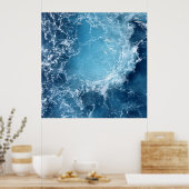 Poster "Deep Blue Ocean Waves" (Küche)