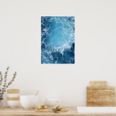 Poster "Deep Blue Ocean Waves" (Küche)