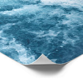 Poster "Deep Blue Ocean Waves" (Ecke)