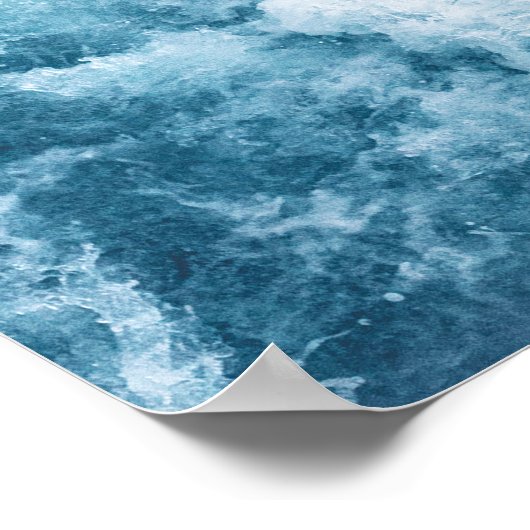 Poster "Deep Blue Ocean Waves" (Ecke)