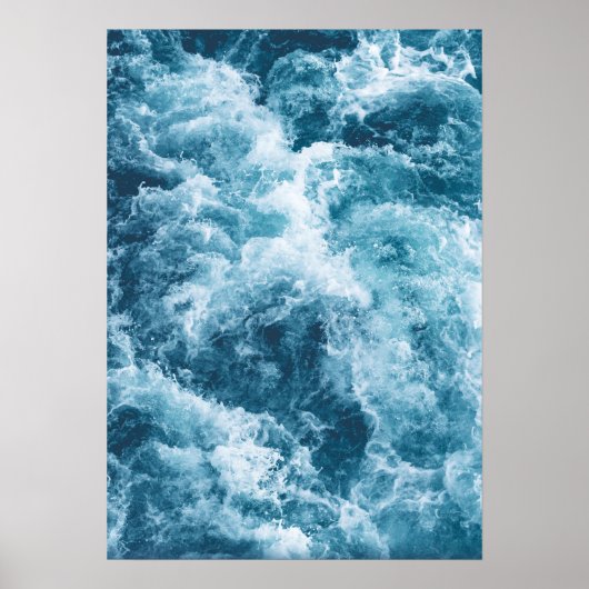 Poster "Deep Blue Ocean Waves" (Vorne)