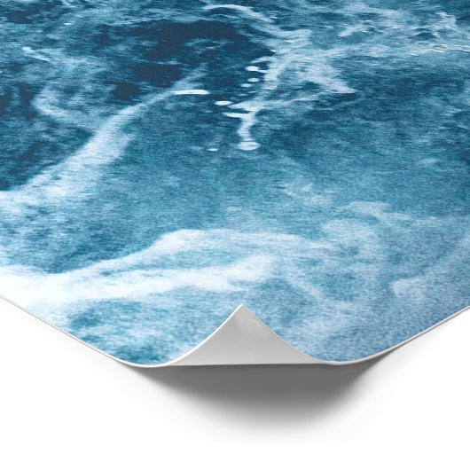 Poster "Deep Blue Ocean Waves" (Ecke)