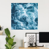 Poster "Deep Blue Ocean Waves" (Heimbüro)