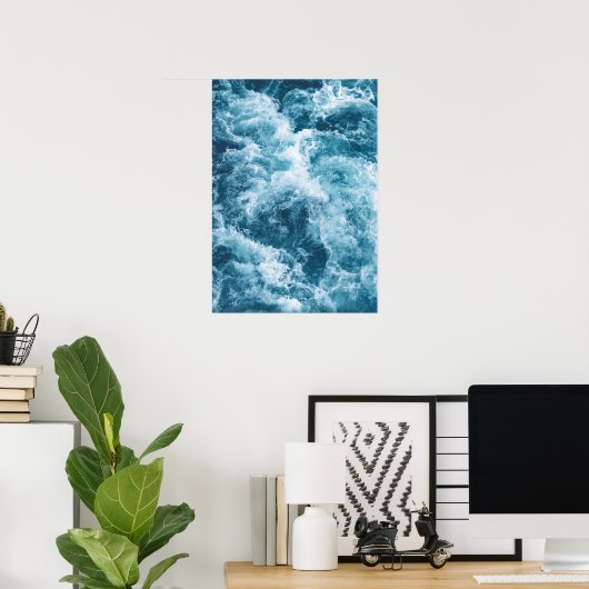 Poster "Deep Blue Ocean Waves" (Heimbüro)