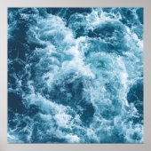 Poster "Deep Blue Ocean Waves" (Vorne)