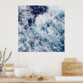 Poster "Deep Blue Ocean Waves" (Küche)