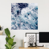 Poster "Deep Blue Ocean Waves" (Heimbüro)