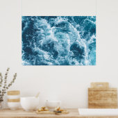 Poster "Deep Blue Ocean Waves" (Küche)