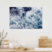 Poster "Deep Blue Ocean Waves" (Küche)