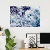 Poster "Deep Blue Ocean Waves" (Heimbüro)