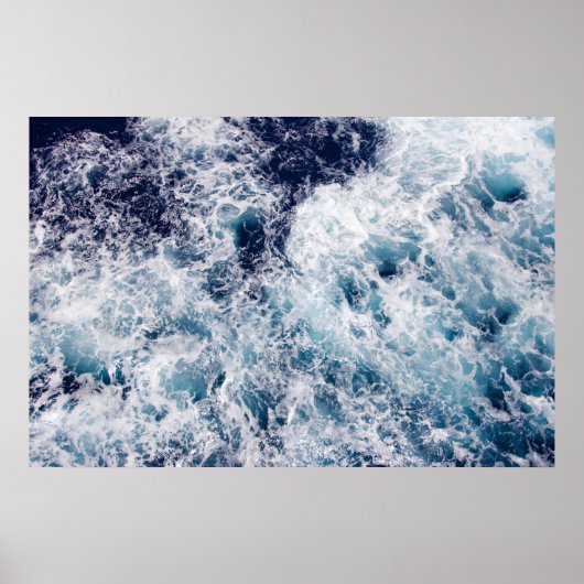 Poster "Deep Blue Ocean Waves" (Vorne)