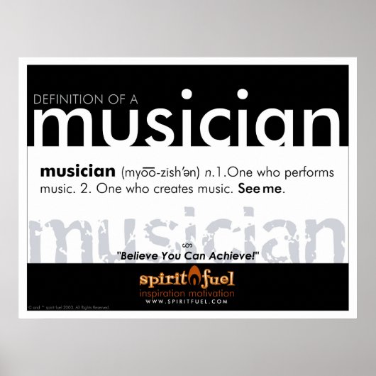 Poster Definition - Musiker (Vorne)