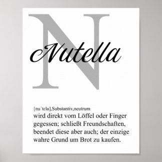 Poster Definition Nutella