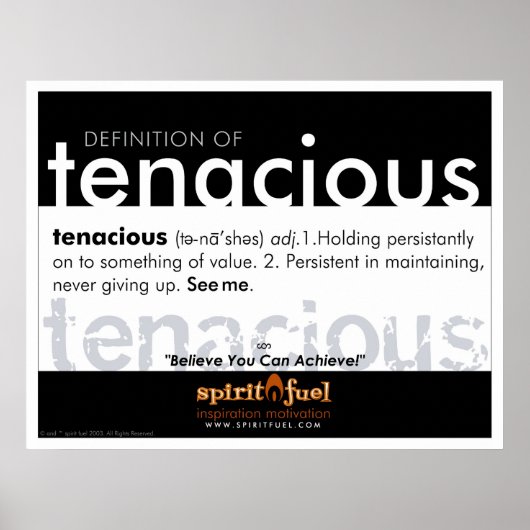 Poster Definition - Tenacious (Vorne)
