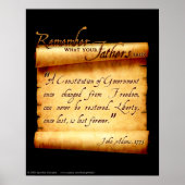 Poster - Denken Sie daran, was Ihre Väter gesagt h (Vorne)