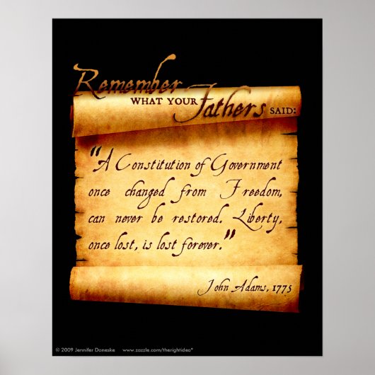 Poster - Denken Sie daran, was Ihre Väter gesagt h (Vorne)