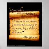 Poster - Denken Sie daran, was Ihre Väter gesagt h (Vorne)