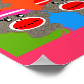 Poster der Affen - Popart - 6 Affen (Ecke)