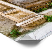 Poster der alten, zerstörten alten Türe, Kroatien (Ecke)