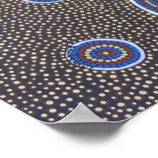 Poster der australischen Aborigine-Dot-Malerei (Ecke)