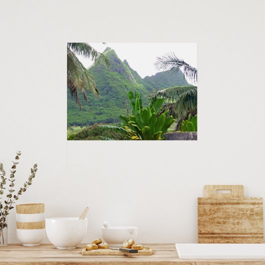 Poster der Berge von Olomana (Küche)