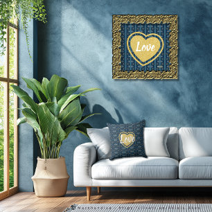 Poster der blauen Streifen Liebe von Poet A