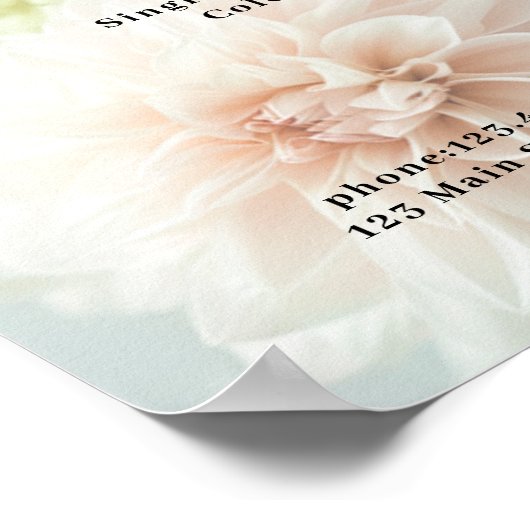 Poster der Blume Peony Salon (Ecke)