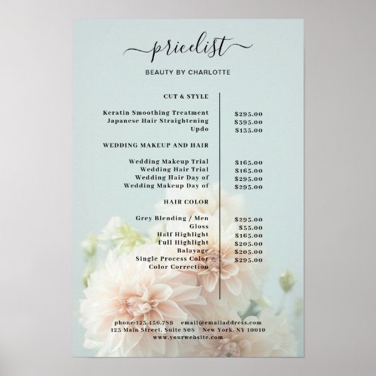 Poster der Blume Peony Salon (Vorne)