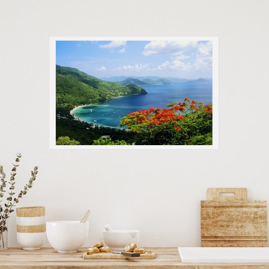 Poster der britischen Jungfrau Isles (Küche)