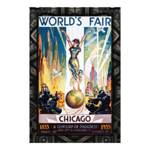 Poster der Chicagoer Weltausstellung 1933 im Vinta