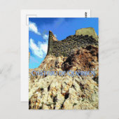 Poster der Festung Queribus Postkarte (Vorne/Hinten)