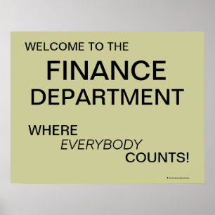 Poster der Finanzabteilung