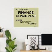 Poster der Finanzabteilung (Heimbüro)