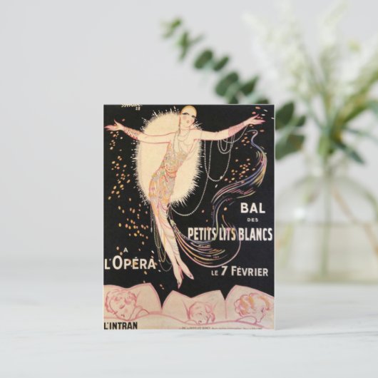 Poster der französischen Oper Postkarte (Stehend Vorderseite)