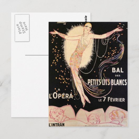 Poster der französischen Oper Postkarte (Vorne/Hinten)
