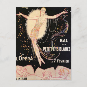 Poster der französischen Oper Postkarte