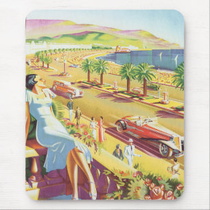 Poster der französischen Riviera Mousepad