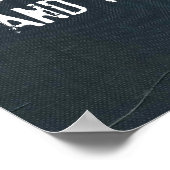 Poster der Fußballdisziplin in Denim (Ecke)