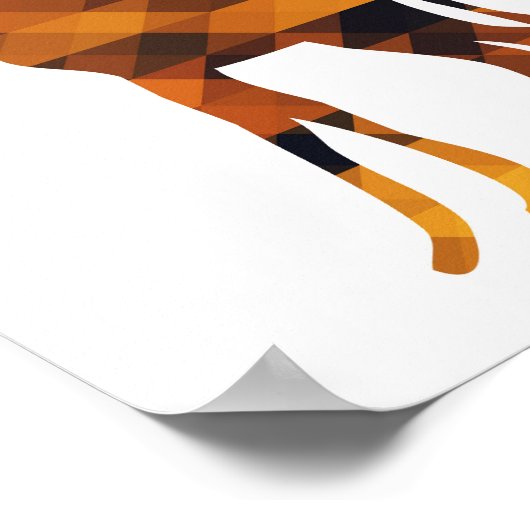 Poster der geometrischen Giraffe-Silhouette (Ecke)