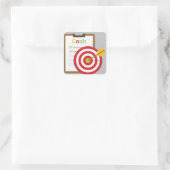 Poster der gewünschten Ergebnisse Quadratischer Aufkleber (Tasche)